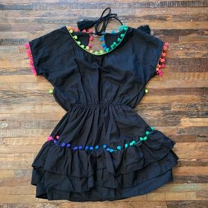 Little Pexioto Nissi Rainbow Pom Pom Dress